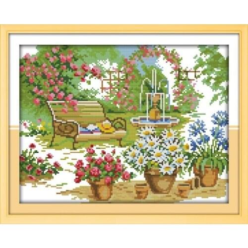 Beautiful Garden Needlework,Cross stitch,Sets Embroidery kits,Precise Printed Patterns Counted Cross-Stitching,DIY Handmade