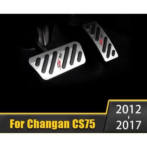 Car Pedal Cover Accelerator Brake Clutch Pedal Cover Aluminum Pads Interior Refit For Changan CS75 2012 2013 2014 2015 2016 2017