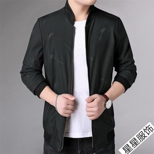 Quality Bomber Solid Casual Jacket Men Spring Autumn Outerwear Mandarin Sportswear Mens Jackets for Male Coats