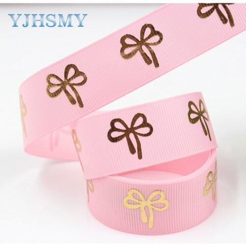 YJHSMY G-18522-243 10 yards 22 mm Hot stamping Ribbons Thermal transfer Printed grosgrain Wedding Accessories DIY materials