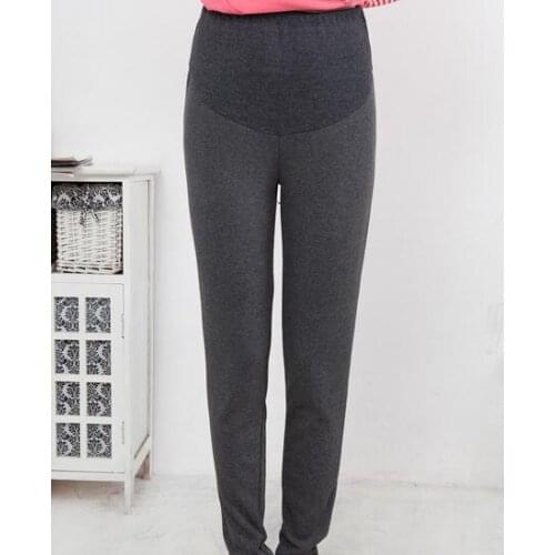 Fashion White/Black Maternity Pants High-waisted Belly Pencil Pants for Pregnant Women Plus Size Maternity Clothes Spring Summer