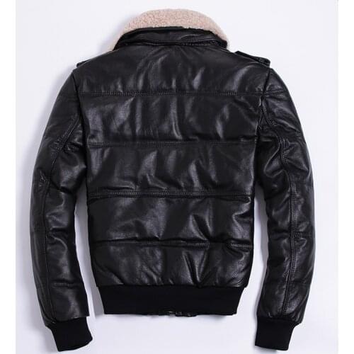 Winter Jacket Genuine Cowhide Leather Jackets Duck Down Coat for Men Plus Size 2020 Doudoune HommeHA-805 KJ1143