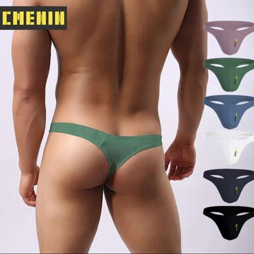 2021 New Cotton Breathable Sexy Gay Underwear Men Thong Men Jockstrap Gay thongs G String Men Penis Pouch Gay Underwear Cueca