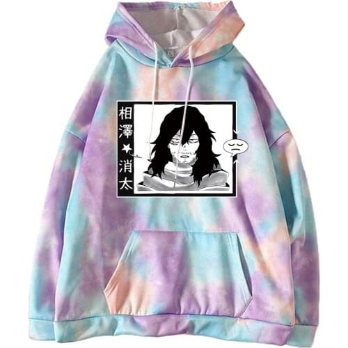 My Hero Academia Shoto Aizawa Mens Hoodies Men Funny Sweatshirt Tie-dye Hoodie Pullover Male