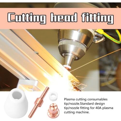 PT31 Plasma Torch Tips Electrode Nozzle 65PCS Plasma Cutter Machine Spare Parts Torch 40A Cutting Nose Fittings Extended Nozzle