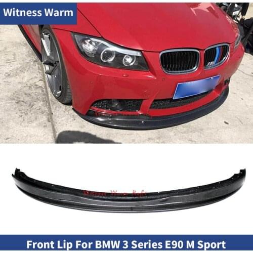 Carbon fiber Front Lip Spoiler Fit For BMW E90 M-Tech front bumper lip splitter