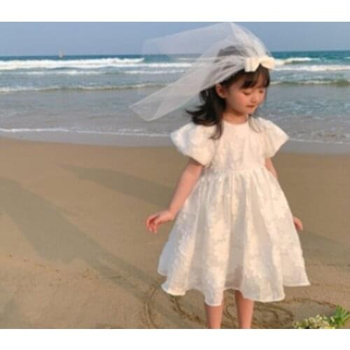 Girls Dresses 2021 Summer Puff Sleeve Flower Dress Toddler Girl Dresses Flower Girl Dresses Princess Dress Children Clothes