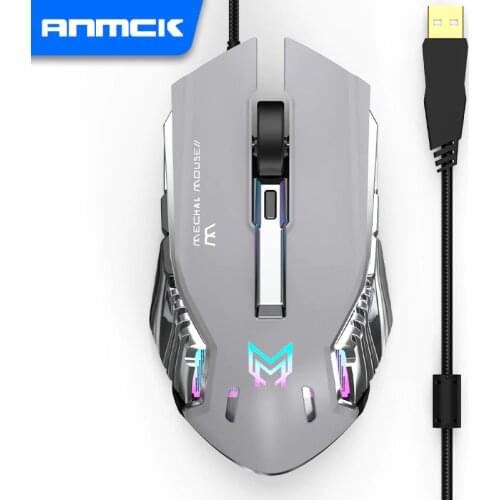 Anmck USB Wired Gaming Mouse 8000DPI Adjustable 6D LED Backlit Professional Gamer Mice Ergonomic Computer Mouse for PC Laptop