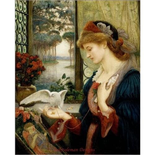 Needlework for embroidery DIY French DMC High Quality - Counted Cross Stitch Kits 14 ct Oil painting - Loves Messenger