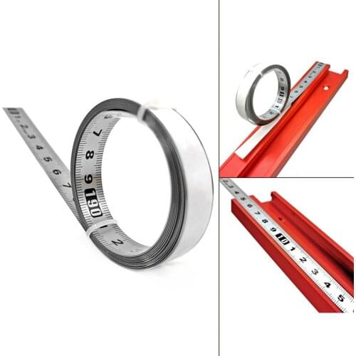 Stainless Steel Adhesive Scale Precision Woodworking Guide Rail Self-Adhesive Tape Measure Metal Ruler With Glue