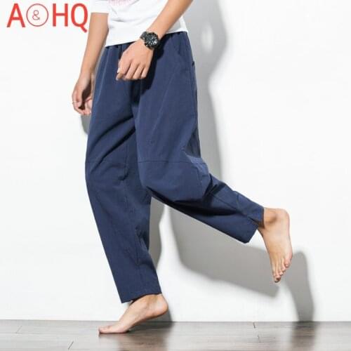 Hip Hop Harem Wide Leg Pants Men Casual Pants Plus Size Loose Trousers Joggers 5XL Chinese style cotton pants for Men 2021 New