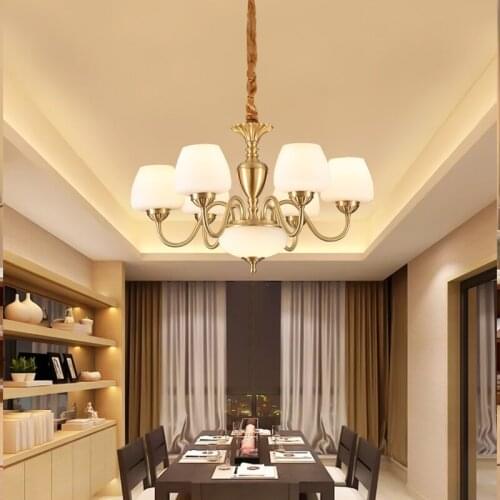 LED Chandelier Cooper Light Celling Lamp Droplight Pendent Lamp for Living Room Dining Hall