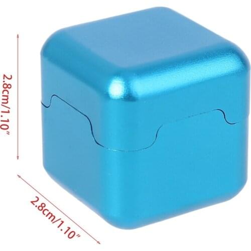U7EF Aluminum Portable Mini Pool Cue Tip Chalk Holder Carrier Case Box for Billiard Snooker Accessory