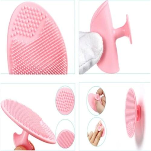 1Pc Silica Gel Cleansing brush Wash Face Facial Exfoliating Brush Skin Scrub Cleanser Tool Deep Massage Wash Face Skin Care Tool