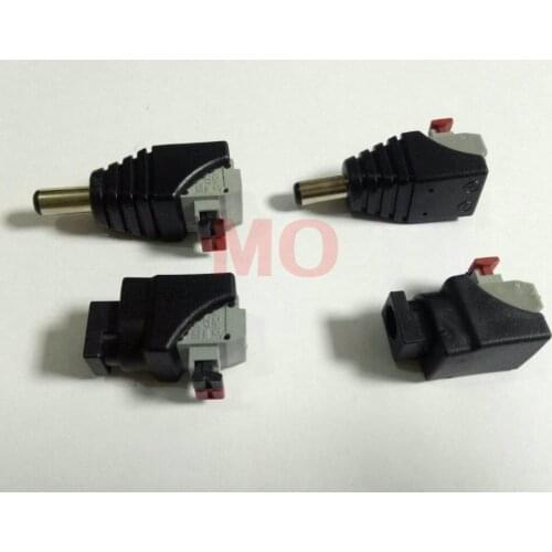 10SET DC Power Male Female 5.5X 2.1mm Plug Cable Pressed connected FOR LED Strips 12V New