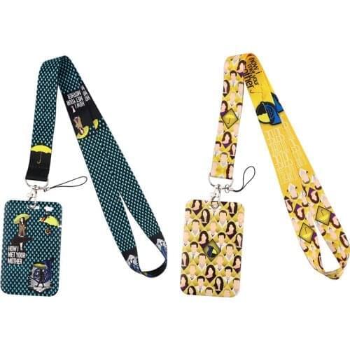 12pcs/lot E3372 Cartoon Necklack Lanyard Key Gym Strap Multifunction Mobile Phone With TV series Card Holder Cover
