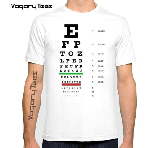 VagaryTees 2020 Mens Funny visual acuity charts Design T Shirt Male Fashion Cool Tops Hipster Printed Summer Tees