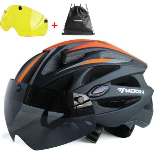 2020 MOON Integrally-molded Cycling Helmet for Racing Ultralight Bicycle Helmet Men and Women Bike Helmet with magnetic glasses