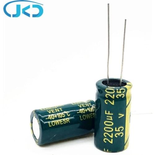 5pcs/lot 35V 2200UF 13*25mm high frequency low impedance aluminum electrolytic capacitor 2200uf 35v 20