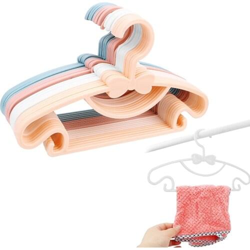Clothes Drying Rack 5 Pieces Kids Toddler Baby Clothes Coat Hangers Plastic Children Clothes Hanger