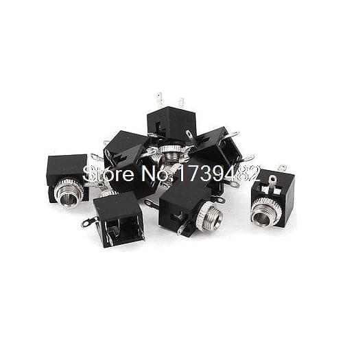 9 Pcs PCB Mount 3 Pin Terminals 3.5mm Female Audio Jack Socket Connector