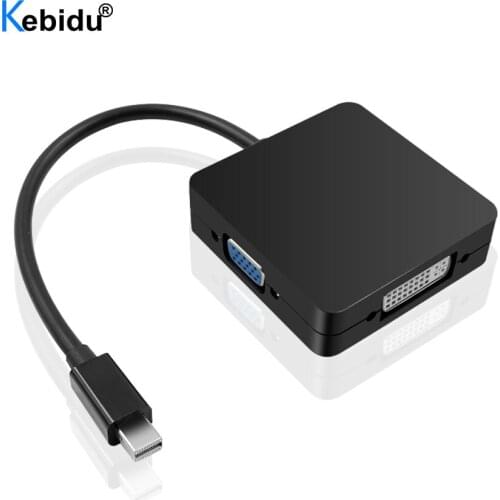 3 in 1 Mini DP DisplayPort to VGA DVI HDMI-compatible Adapter Mini DP Cable for Macbook Pro Monitor Mini DisplayPort Converter