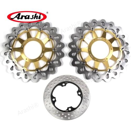 Arashi 1 Set For HONDA VTR SP1 RC51 1000 2000 2001 2002 2003 20004 CNC Floating Front Brake Disk Rear Brake Disc Rotors