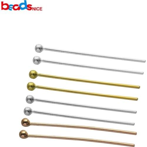 Beadsnice ID3789 925 silver jewelry findings ball head pin of 925 silver headpins