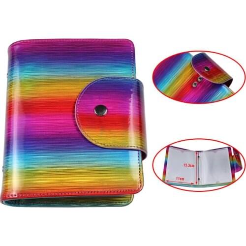 20 Slots Rainbow Stamping Plate Case Laser 9.5c14.5cm Nail Art Plate Organizer Holder Bag