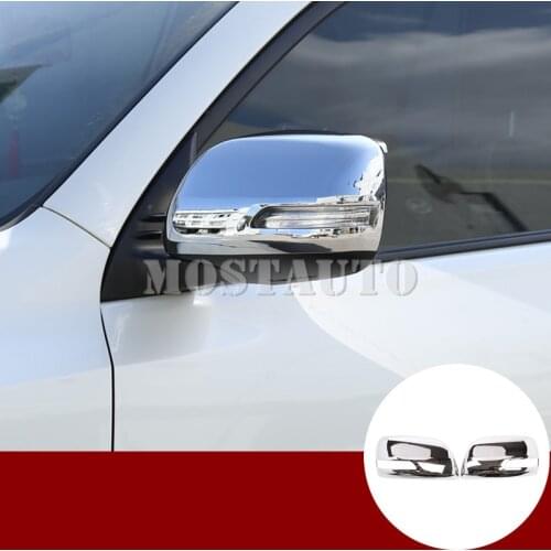 For Toyota Land Cruiser Prado FJ150 ABS Chrome Rearview Mirror Trim Cover 2010-2019 2pcs Car Accessories Interior
