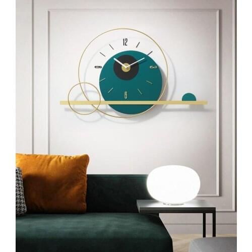 European Wrought Iron Wall Clocks Wall Mural Ornaments Store Hotel Wall Sticker Crafts Home Livingroom Wall Hanging Decoration