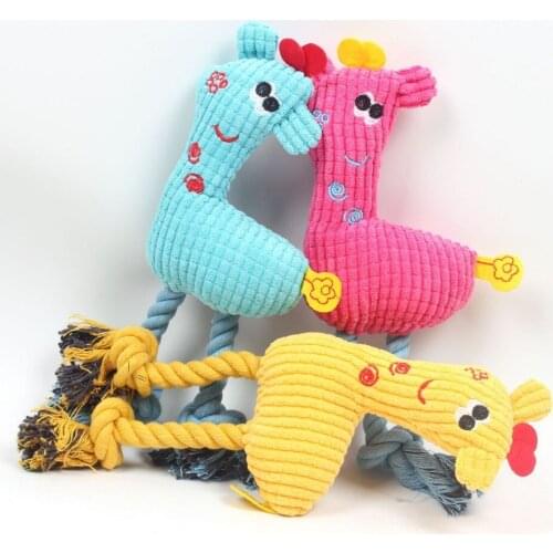 Deer Shape Plush Pet Squeak Toys Sound Play Dog Toys For Small Large Dogs Cats Puppy Molar Chew Toys Wholesale Chihuahua