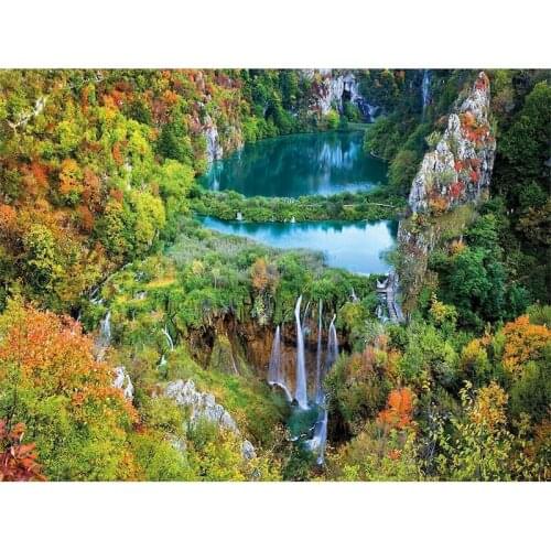 GATYZTORY Oil Painting By Numbers Kits For Adult Pond Scenery Kits Canvas HandPainted Gift Coloring Picture By Numbers Home Deco