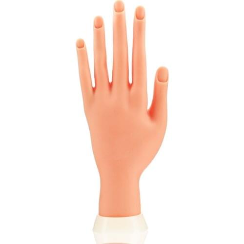 1Pcs Flexible Soft Plastic Flectional Mannequin Model Painting Practice Tool Nail Art Fake Hand for Training Nail Salon