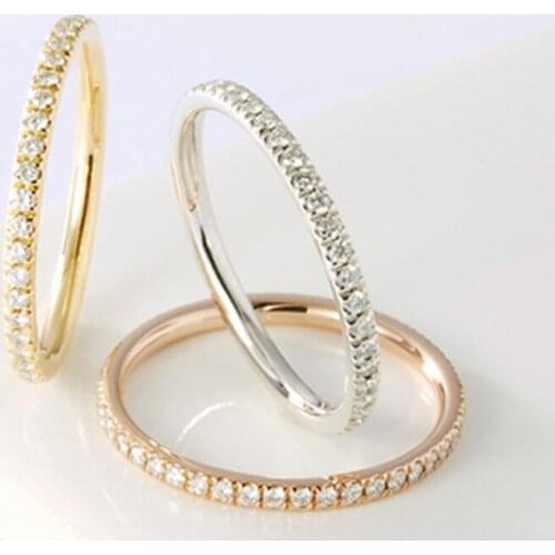 Classic Three-color Optional 925 Sterling Silver Couple Ring Women Rose Gold Unique Creative Luxury Exquisite Engagement Wedding