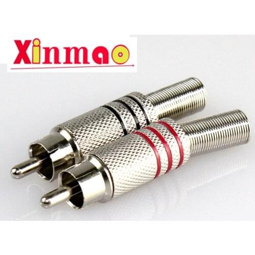 10PCS Lotus RCA plug AV / monitoring / video / audio / connector quincunx RCA connector welding wire type