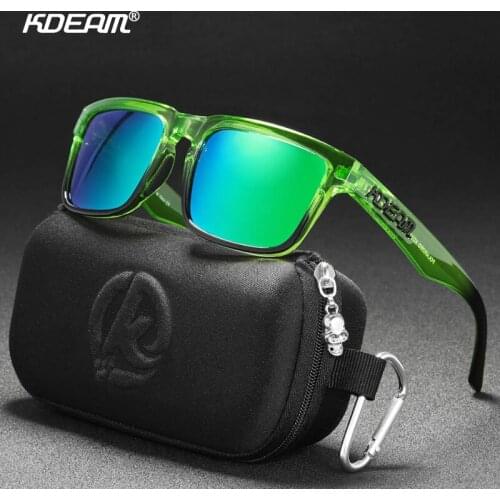 KDEAM Fashion Men Polarized Sunglasses 2021 New Sport Style Square Sun Glasses Outdoor Travel 100% UV Protection Lens Goggles CE