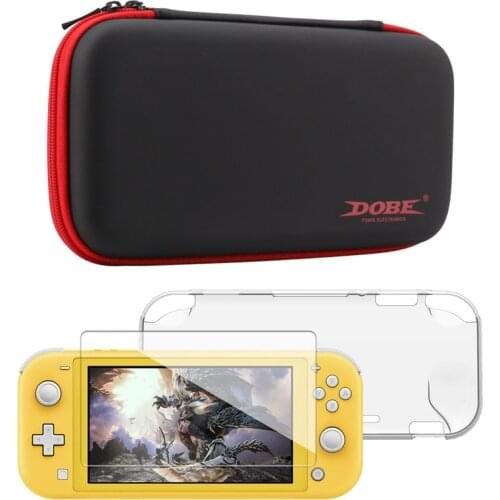 Accessories Kit for Nintendo Switch Lite 2019 with Tempered Glass Screen and TPU Case Protector, with 8 Game Cards Storage