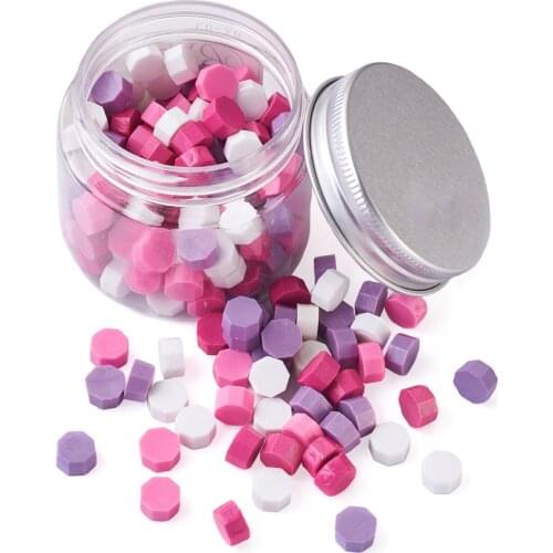 170pcs Polygon Wax Sealing Beads Set for Wax Seal Stamp Gift Card Envelope Letter Party Invitations Packages Crafts Kit