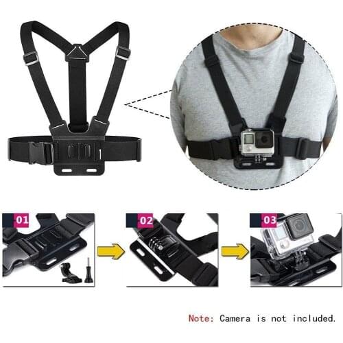Sports Chest Strap mount belt for Gopro hero5 6 7 Xiaomi yi 4K Action camera Chest Mount Harness for GoPro SJCAM SJ4000 cam fix