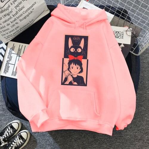 Cartoon Printed 2021 New Vintage Hot Japanese Anime Kawaii Hoodies Women Harajuku Pullover Casual Fashion Sweatshirt Female Y2k