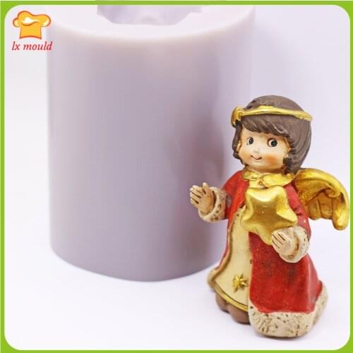 New Angel Soap Molds Soft Pottery Resin Mould Cake Decoration Tool Little Angel Moulds