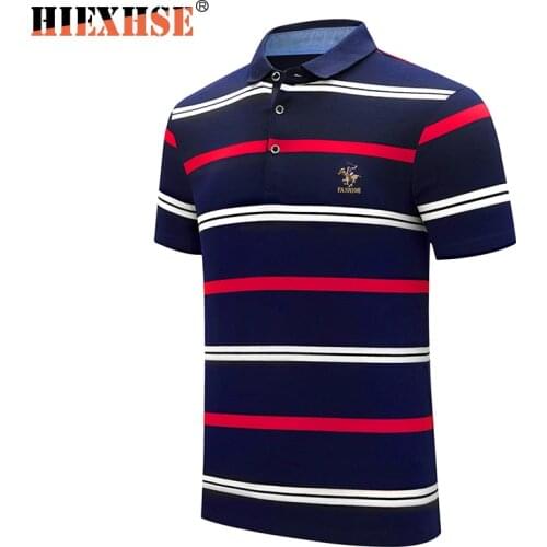 Polo Men 2021 New Arrival Summer Casual Brand High Quality Cotton Shirt Mens Striped Short Sleeve Shirts Business Cloth Polo Men