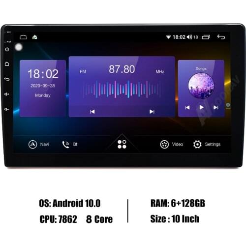 Universal 7862 CPU 6+128GB 2din Car Android Radio Multimedia Player for 2 Din Car Stereo Autoradio Autoaudio Head Unit