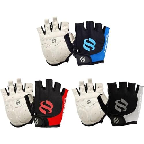Bikeboy Bicycle Half Fingers Cycling Gloves Anti Slip Gel Riding Breathable Gloves Shockproof MTB Mountain Bike Sports Gloves
