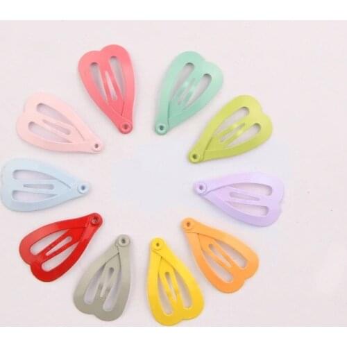 2021 BB Clip Pet Hairpin Dog Accessories Lovely Cartoon Heart Type Metal Candy Color Girls Hairpins Baby Clip