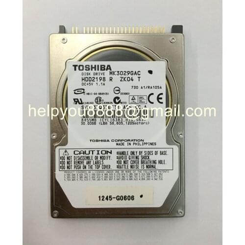Tosh-iba Hard DISK DRIVE MK3029GAC 30GB HDD2198 DC+5V 1.1A 8455MB for chrysler HDD alpine car navigaiton audio systems
