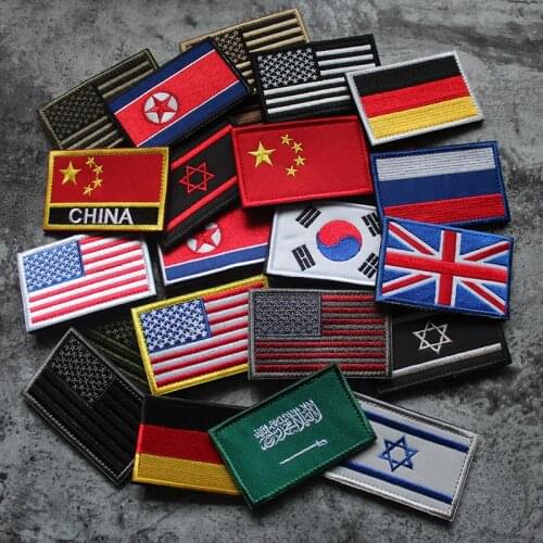 1 PC Excellent Fabric Patch RUSSIA GERMANY ENGLAND European Flag Patch Sew On Clothes Armband Backpack Sticker DIY Accessories