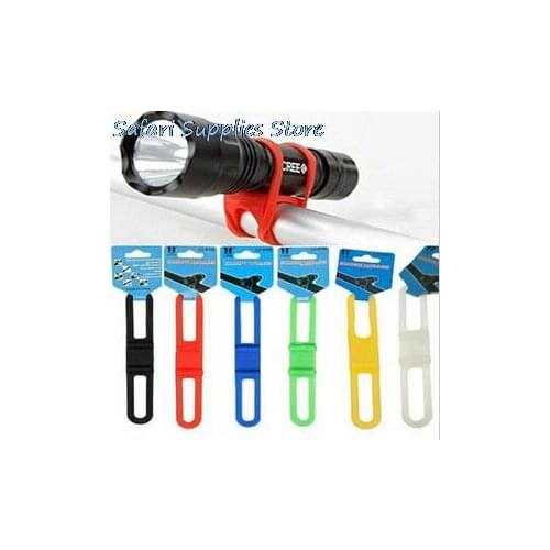Silicone Strap Bike Front Light Holder Bicycle Handlebar Fixing Tie Bycicle Torch Flashlight Bandages Speaker Mount 6 Colors 1PC