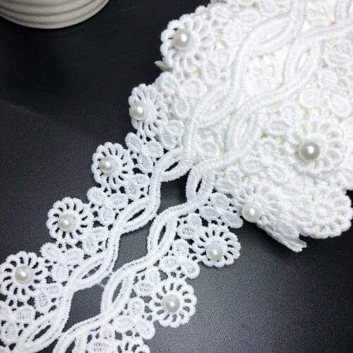 10yard 6.2cm Spiral Symmetry Craft 3d African Lace Fabric Ribbon Wedding Sewing Trim Water Soluble Embroidery Dress Decoration